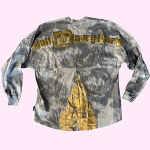 Cinderella Castle Tie-Dye Metallic Spirit Jersey Walt Disney World Size Medium